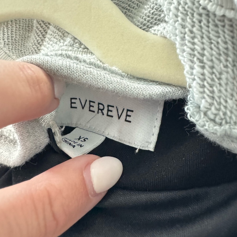 Evereve Black Blazer Jacket with Gray Hood - Picture 2 of 4